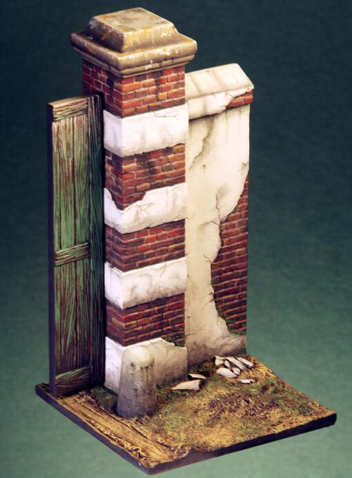 historical brick wall miniature scenery