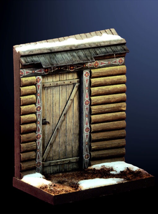 54mm log cabin scenery
