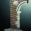 54mm medieval arch scenery