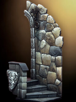 54mm castle wall scenery