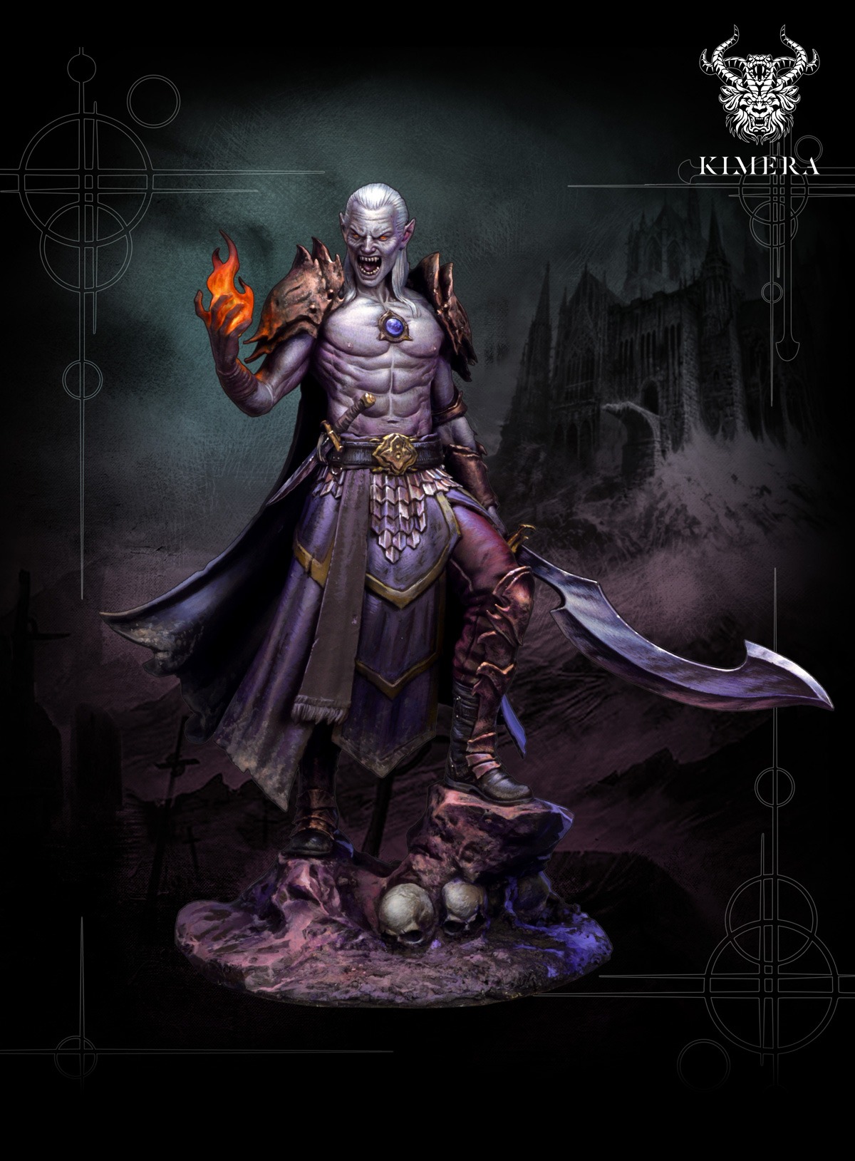 Vampire warlock miniature