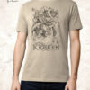 Kraken T-shirt with Michele Rubini artwork on parchment-toned cotton.