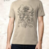 Kalima T-shirt with Michele Rubini artwork on parchment-toned cotton.