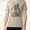 Rha T-shirt with Michele Rubini artwork on parchment-toned cotton.